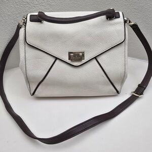 Kate Spade White and Brown Satchel